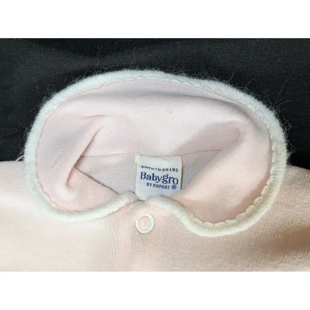 Vintage BabyGro by Karrot Baby Romper Set Newbornlbs Poodle  Booties 1950s